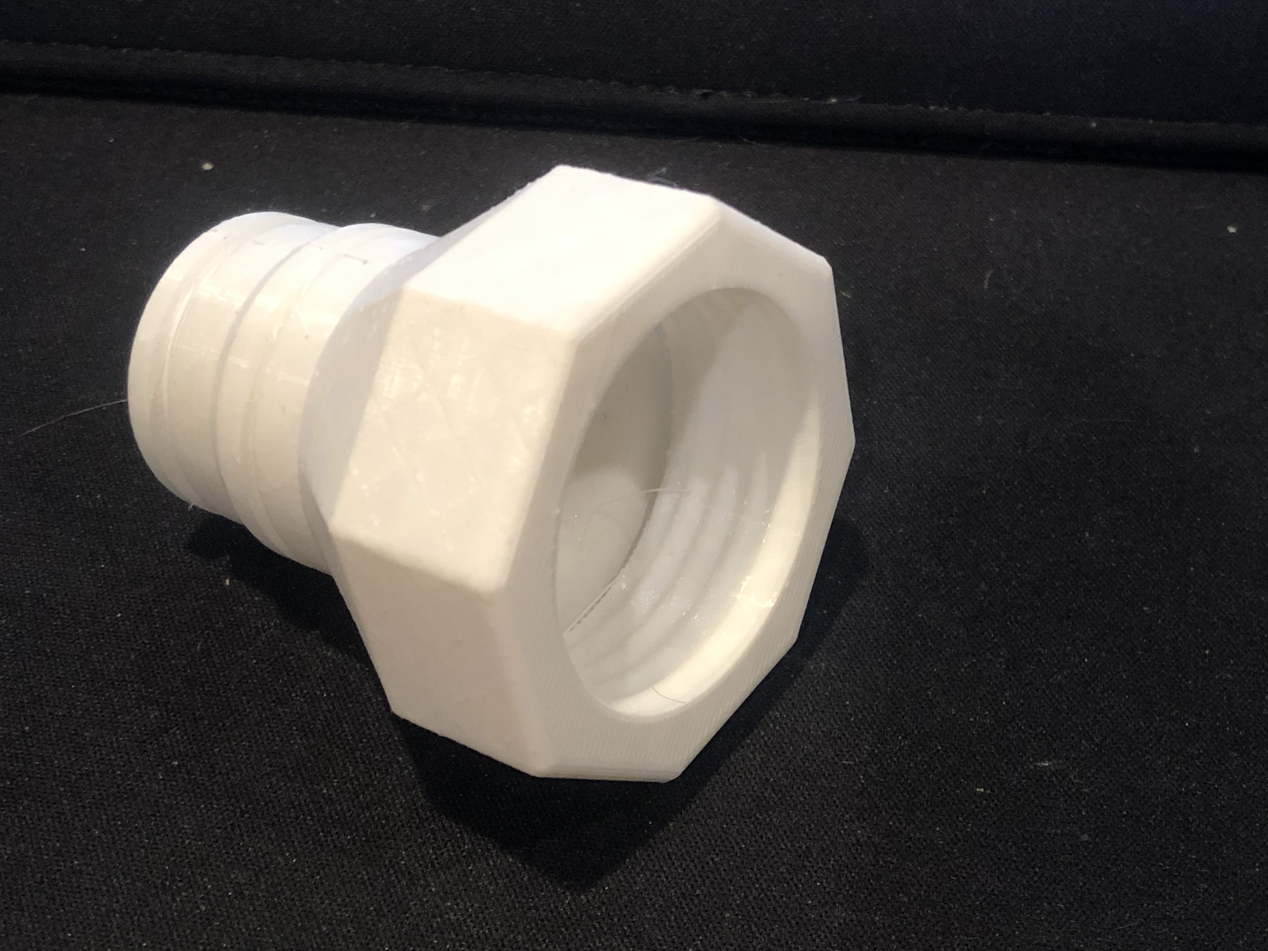 Prototype adapter printed in PLA